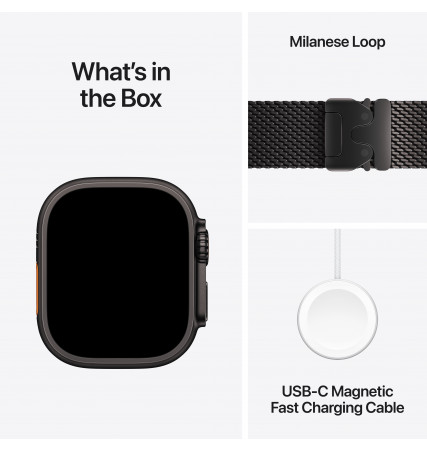 Apple Watch Ultra 4 - Titanium Milanese Loop