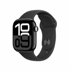 Apple Watch Series 10 GPS 42mm Jet Black Aluminium Case with Black Sport Band (ML)