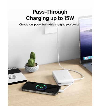 BELKIN BOOSTCHARGE POWER BANK 10K WITH INTEGRATED CABLE
