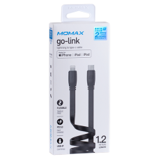 Momax Go-Link USB-C to Lightning 1.2m (Black)