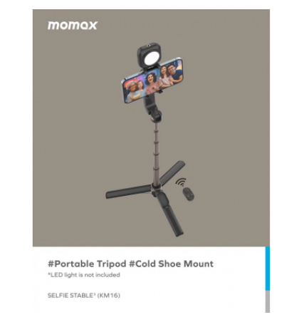 Momax Selfie Stable 3 Smartphone Gimbal with Tripod (Black)