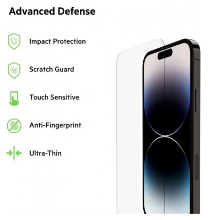 Belkin IPHONE 14 TEMPERED GLASS 2 Pack 