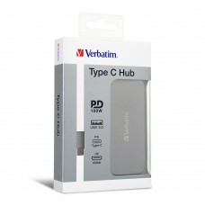 Verbatim Type C Hub with PD 100W, HDMI, USB3.0 (New) 